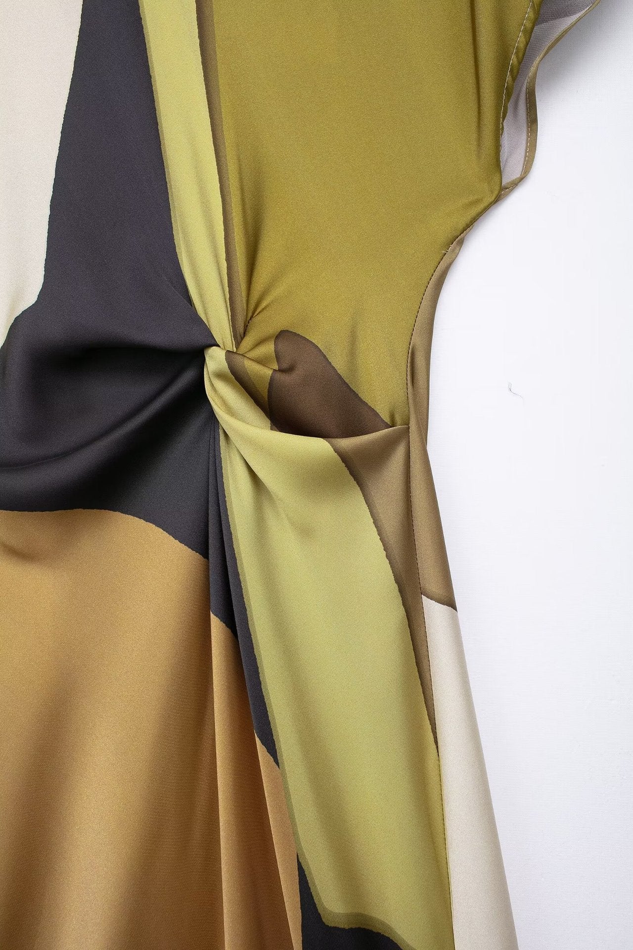 Women's Silk Satin Texture Printing Dress