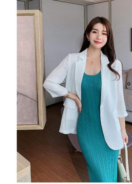 Ice Silk Knit Dress Temperament Slim Sexy Buttocks