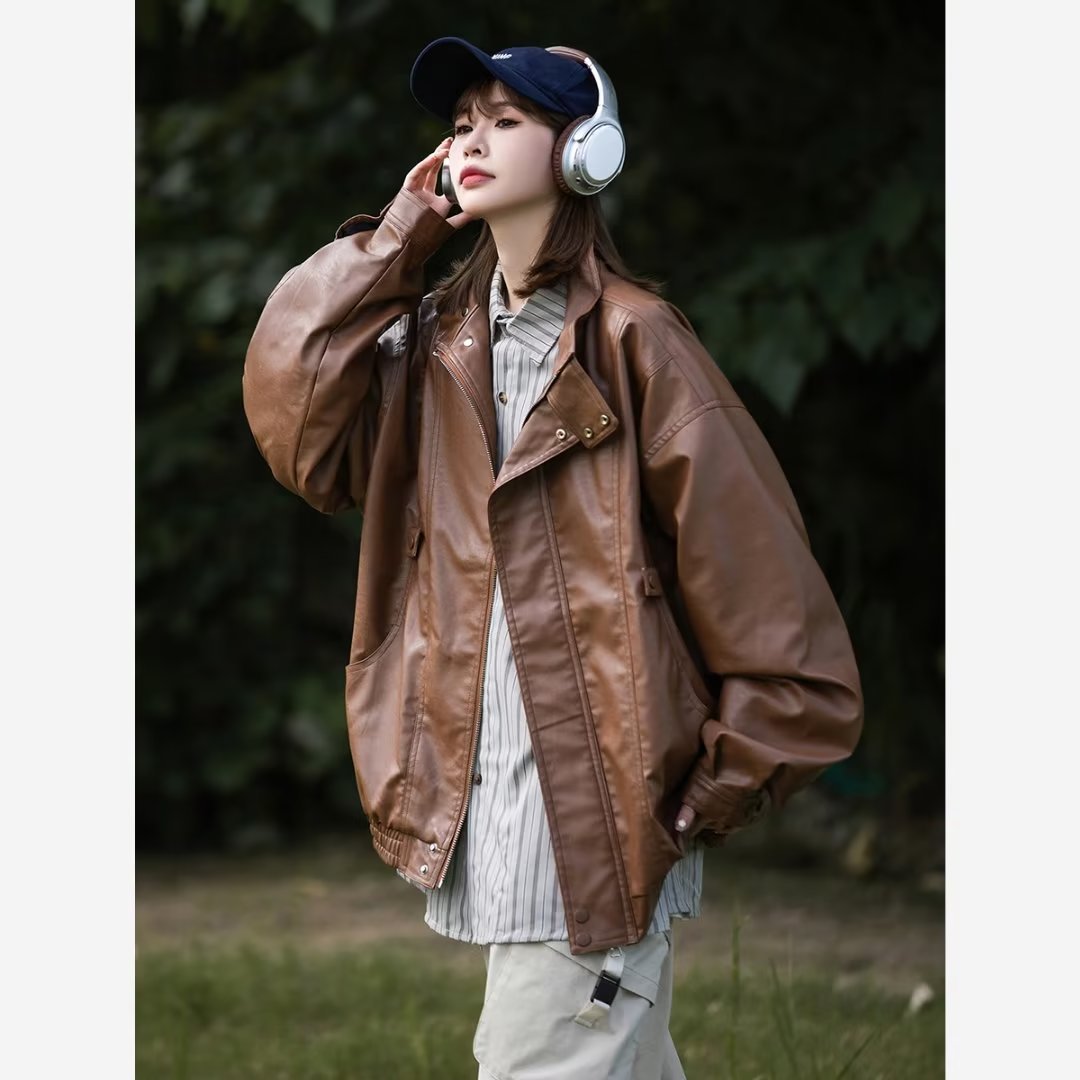 Maillard American Pilot Quilted Leather Coat Women