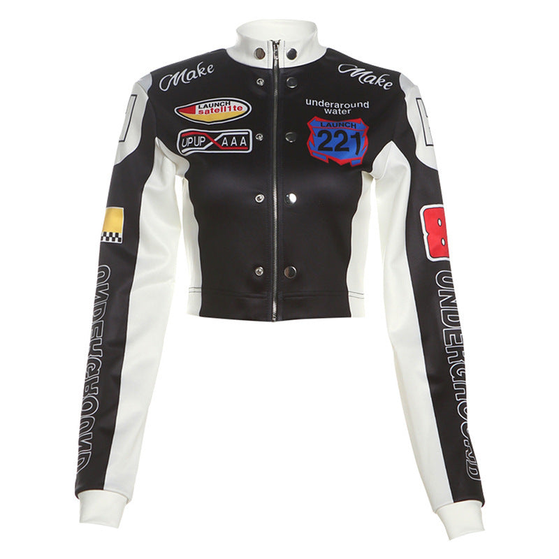 DiamondEdge Cropped Baseball Jacket