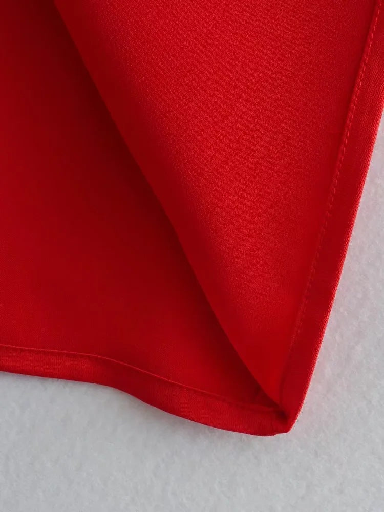 Silk Satin Texture Dress Fashionable Temperament Slim Casual Skirt