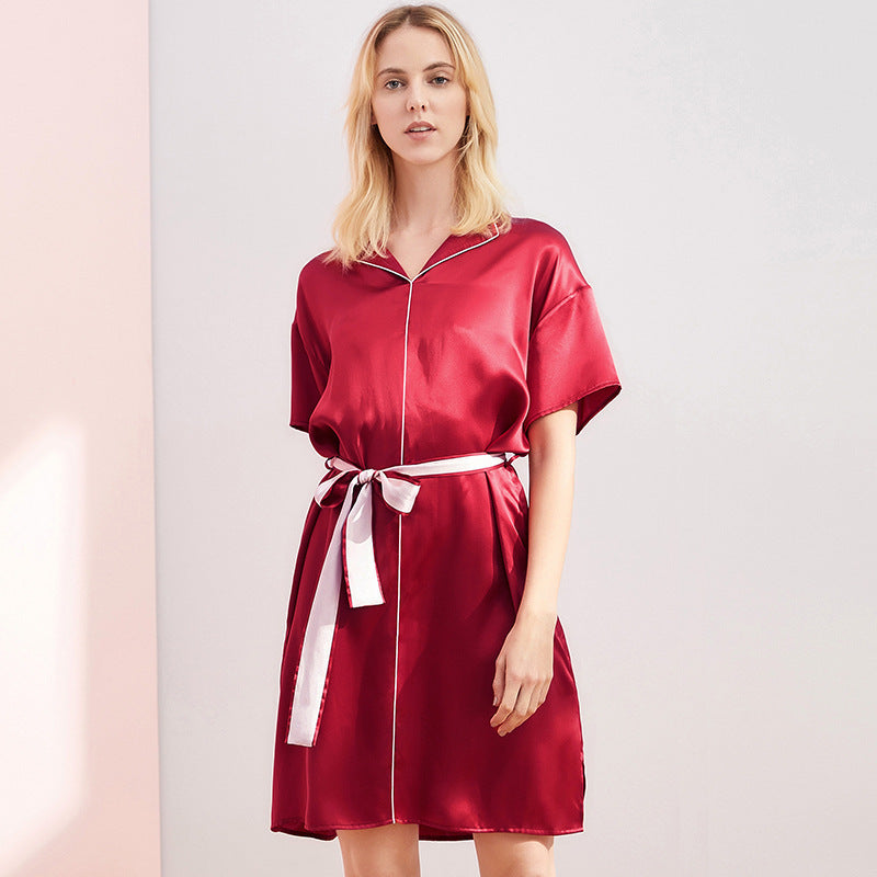 Silk pajamas nightdress