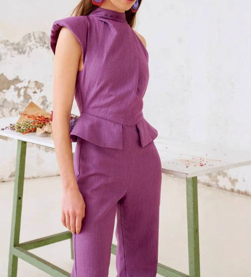 Asymmetra Curve Jumpsuit