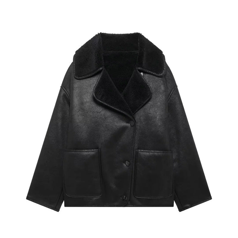 NoirEterna Retro Fur Coat