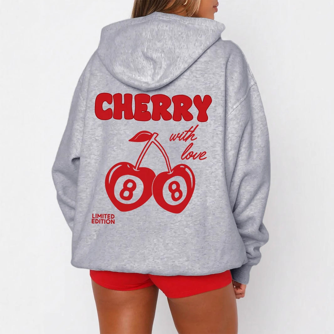 UrbanLex Hooded Letter-Print Pullover