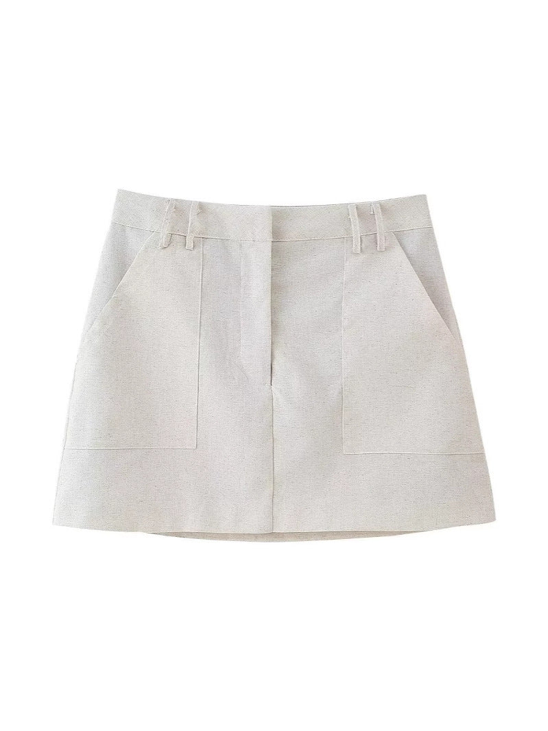 Claravue Buttoned Vest Skirt Set