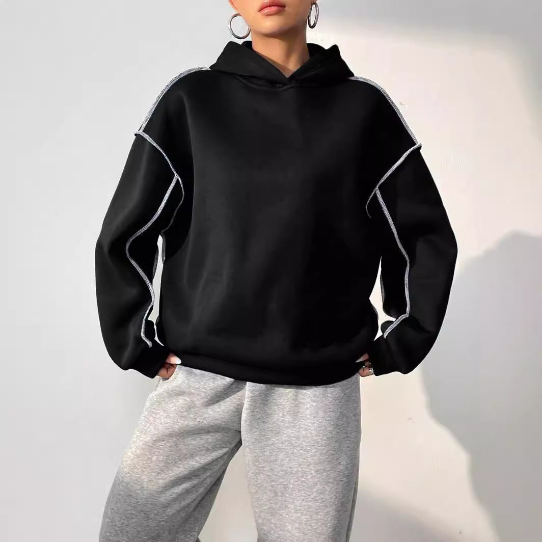 StyleMingle Patchwork Hoodie