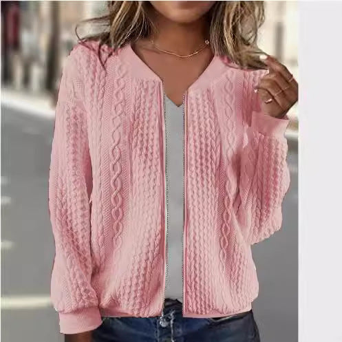 EleganceWeave Jacquard Short Coat