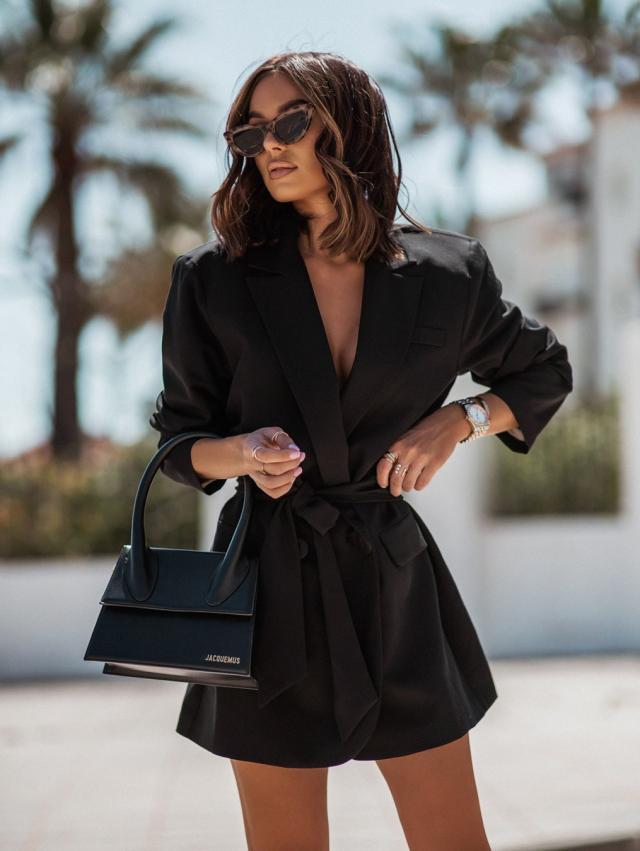 Elegance Knot Collar Blazer Coat