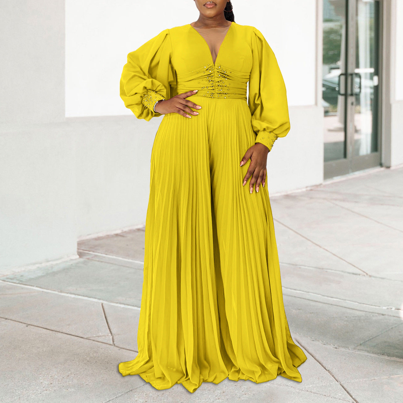 Zahara Flow Pleated Jumpsuit