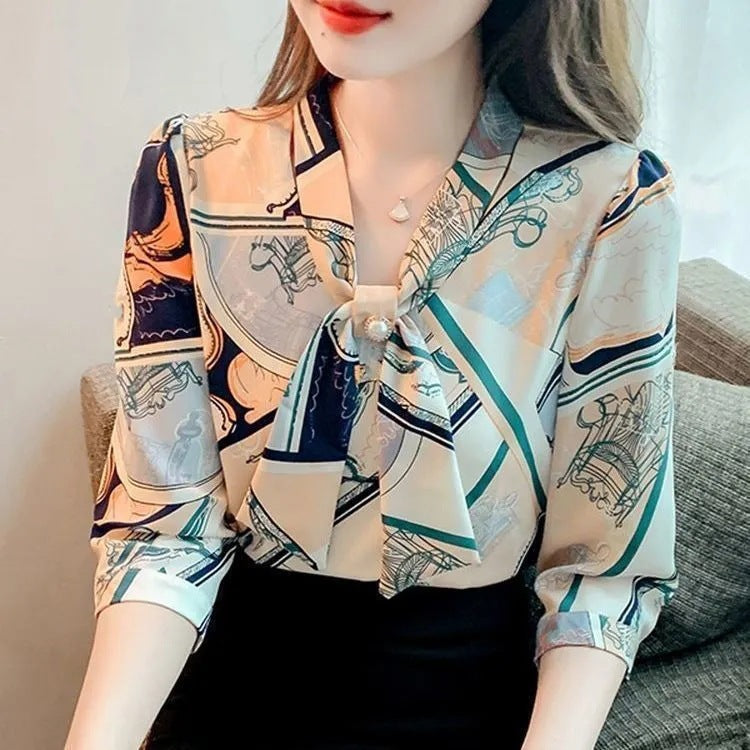 Seraphina VeilPrint Blouse