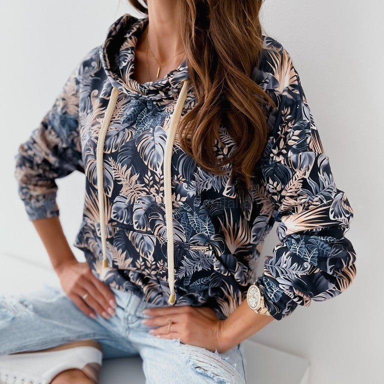 BlossomTrail Hooded Sweatshirt Coat