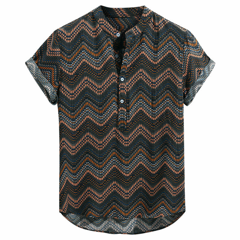 Fashion silk lace-up shirt