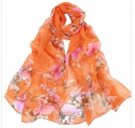 Summer Women's Sunscreen Long Silk Scarf