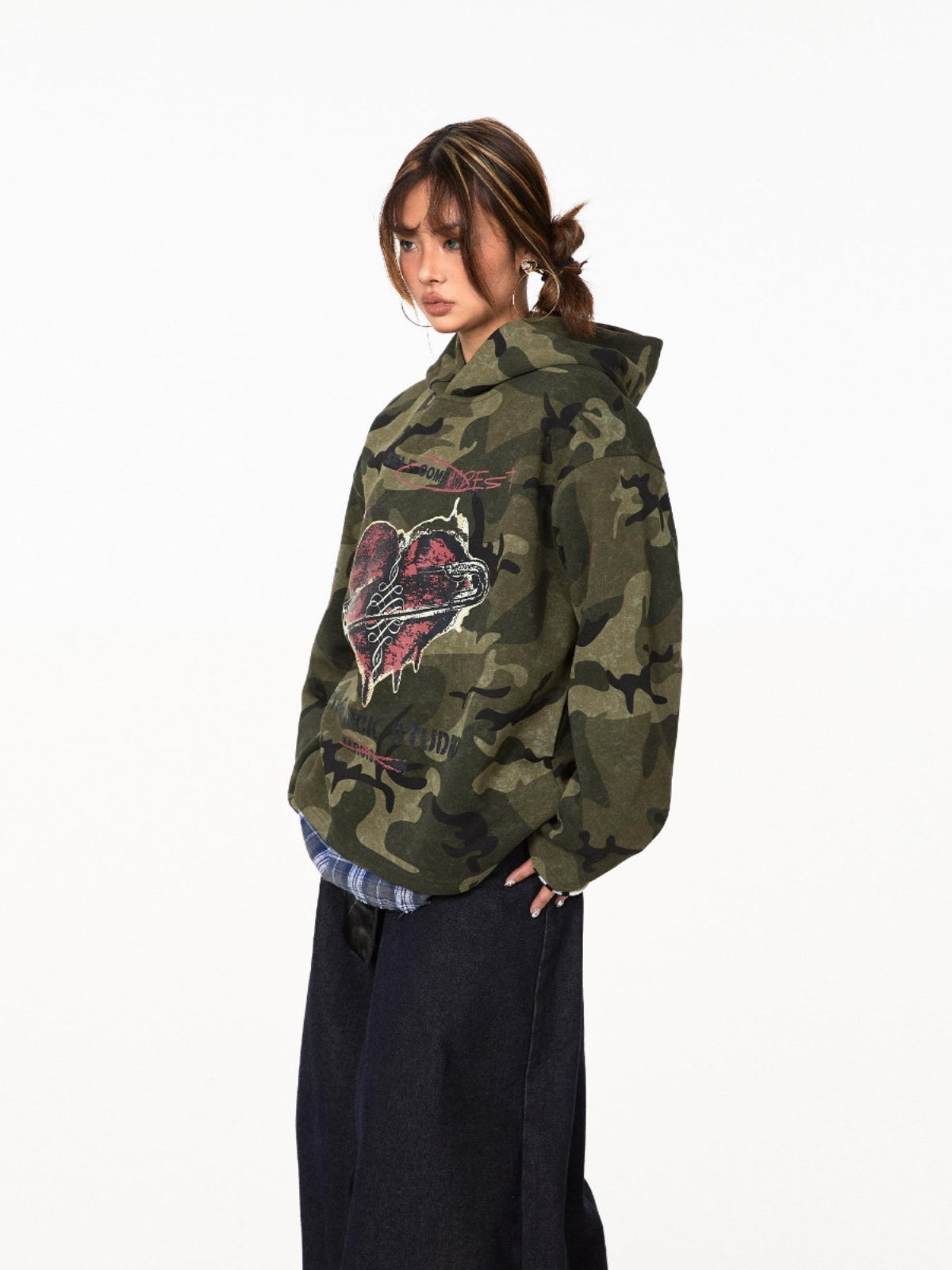 VintageVibe Camo Hoodie