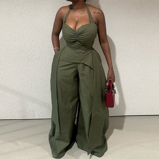 Velisse™ Halter Ribbon Jumpsuit