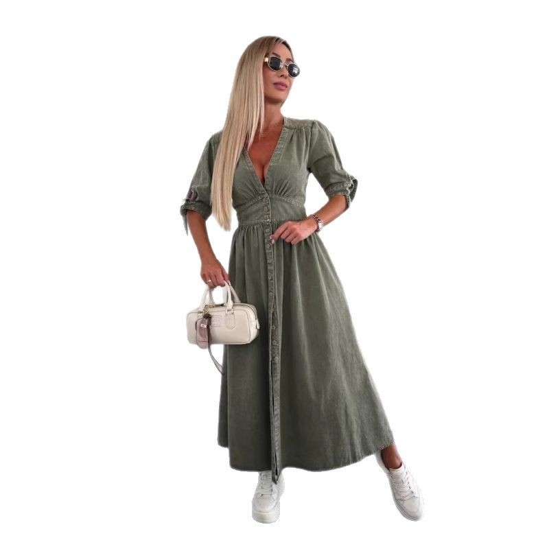 Indira Breeze Denim Maxi Dress