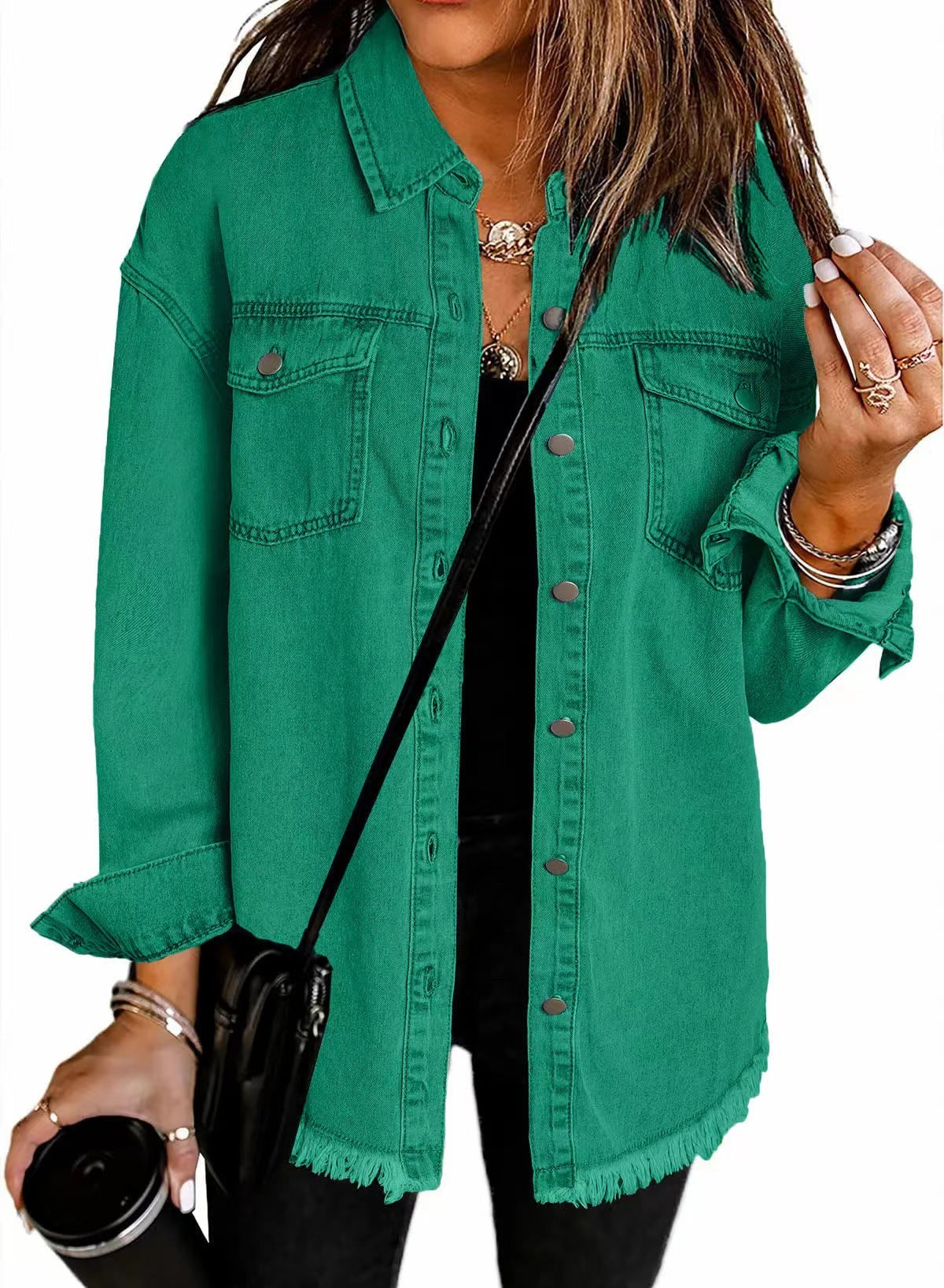 EuroEase Washed Denim Shacket