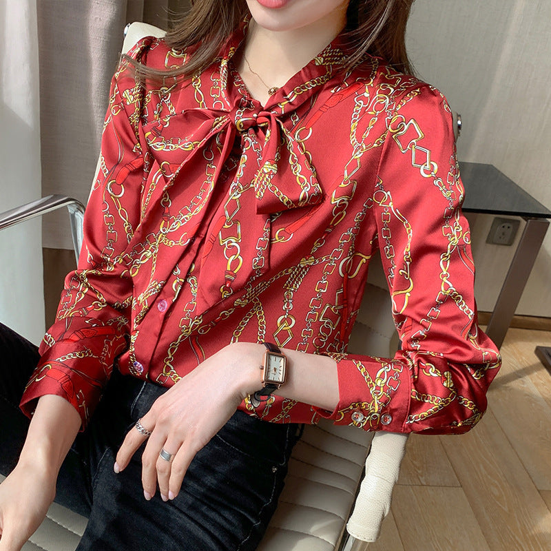 Silk Design Sense Western Style Shirt Bow Tie Tie Shirt
