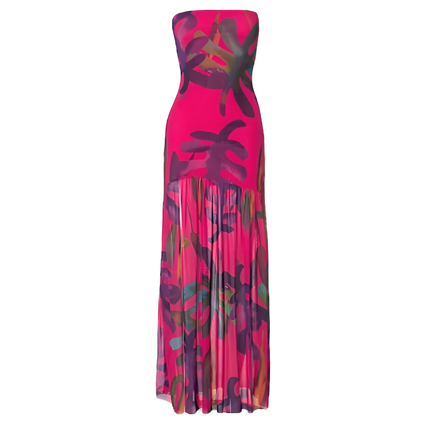 NoirSiren Mesh Tube Dress