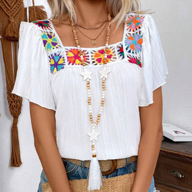 MeadowMosaic Crochet Blouse