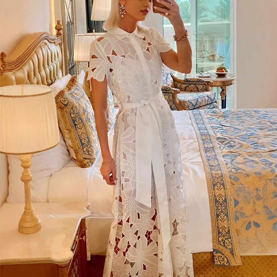 The LaceWhisper Cardigan Dress