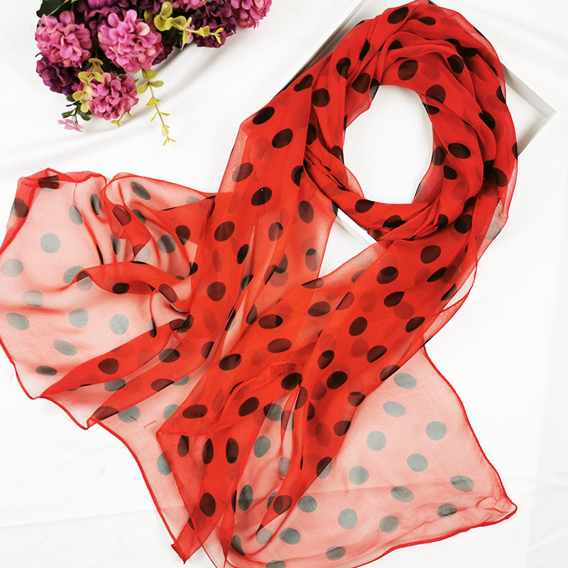 Summer Women's Sunscreen Long Silk Scarf