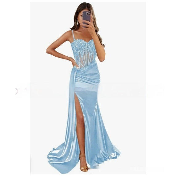 Emerald Seduction Strapless Gown