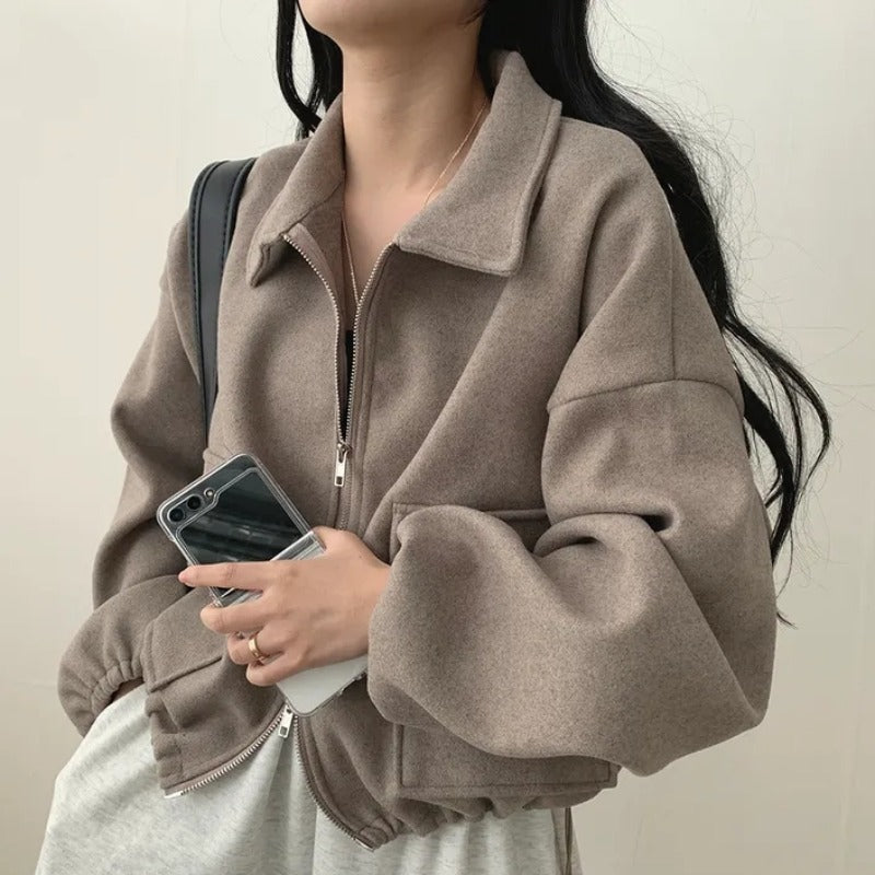UrbanEase Drawstring Short Coat