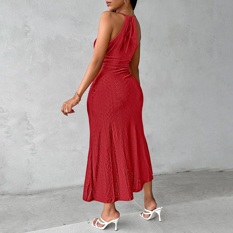 Nova Rouge Halter Midi Dress