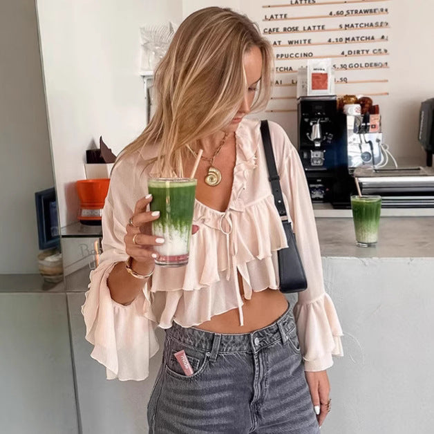 Vienne Ruffle Chiffon Blouse