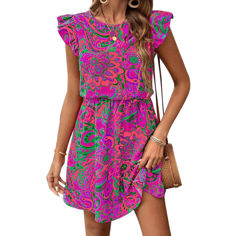 Ruffle Grace A-Line Midi Dress