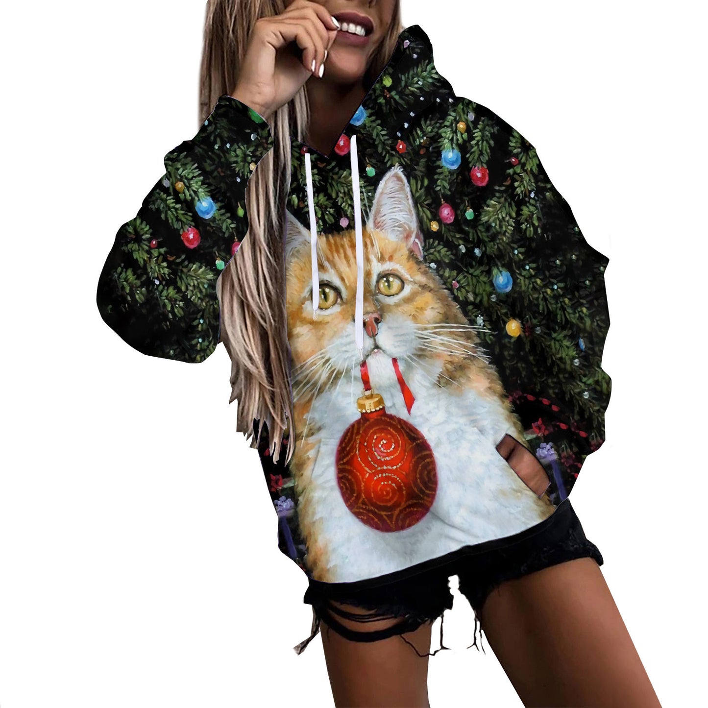 Frosty Charm 3D Christmas Hoodie