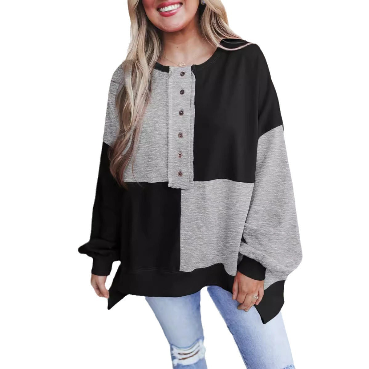 StitchLuxe™ Buckle Lapel Sweater