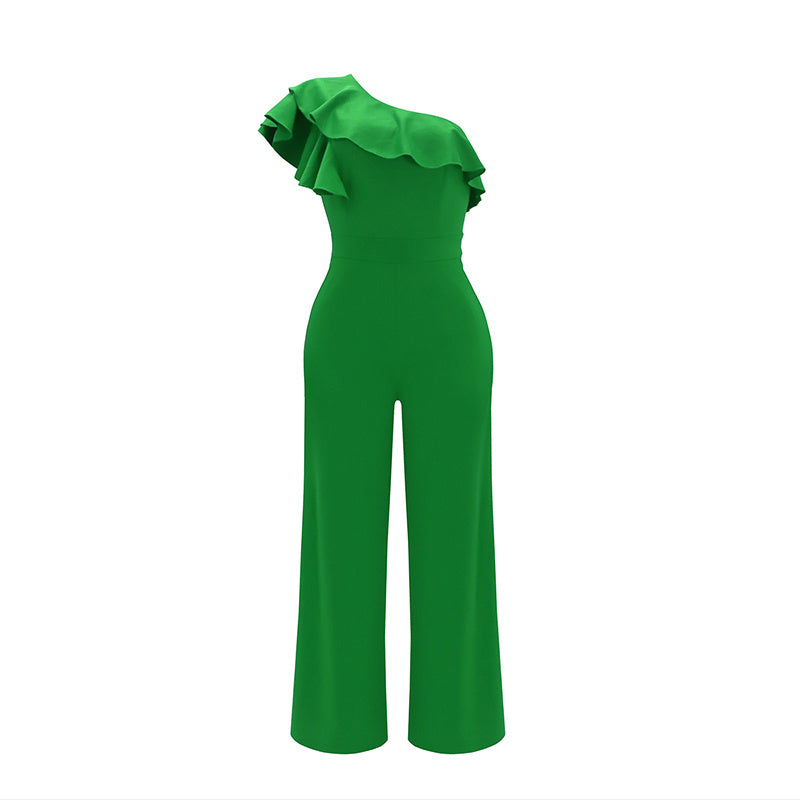 BreezeBelle One-Shoulder Jumpsuit