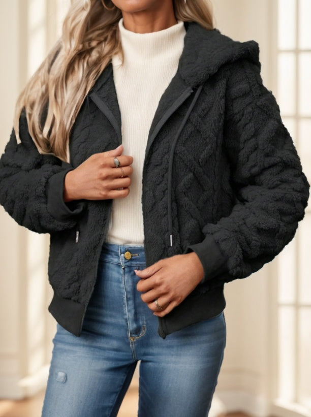 SnugRush Zip Teddy Hoodie
