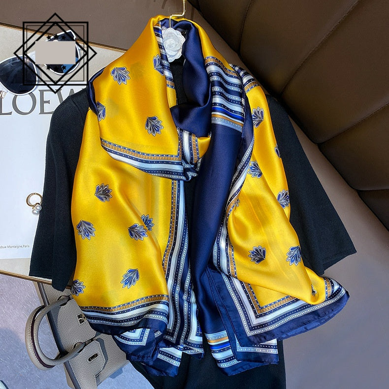 Summer Silk Women's Thin Section Fashion Lengthened Scarf Shawl