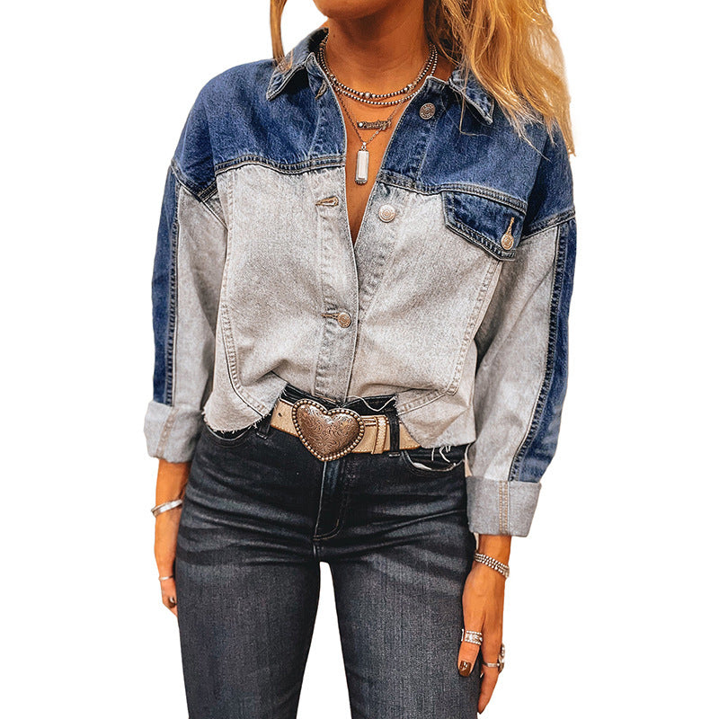 Indigo Stride Buckle Denim Coat