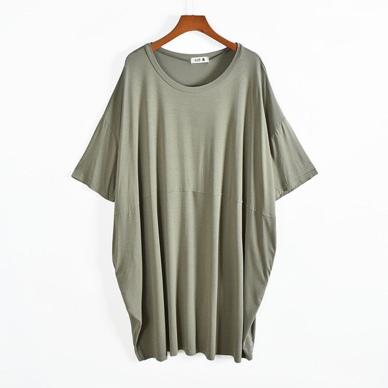 Women's Modal Cotton Silk Loose Plus Size Nightdress