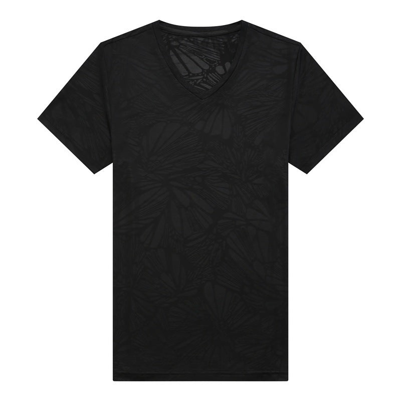 Men's ice silk short sleeve T-shirt