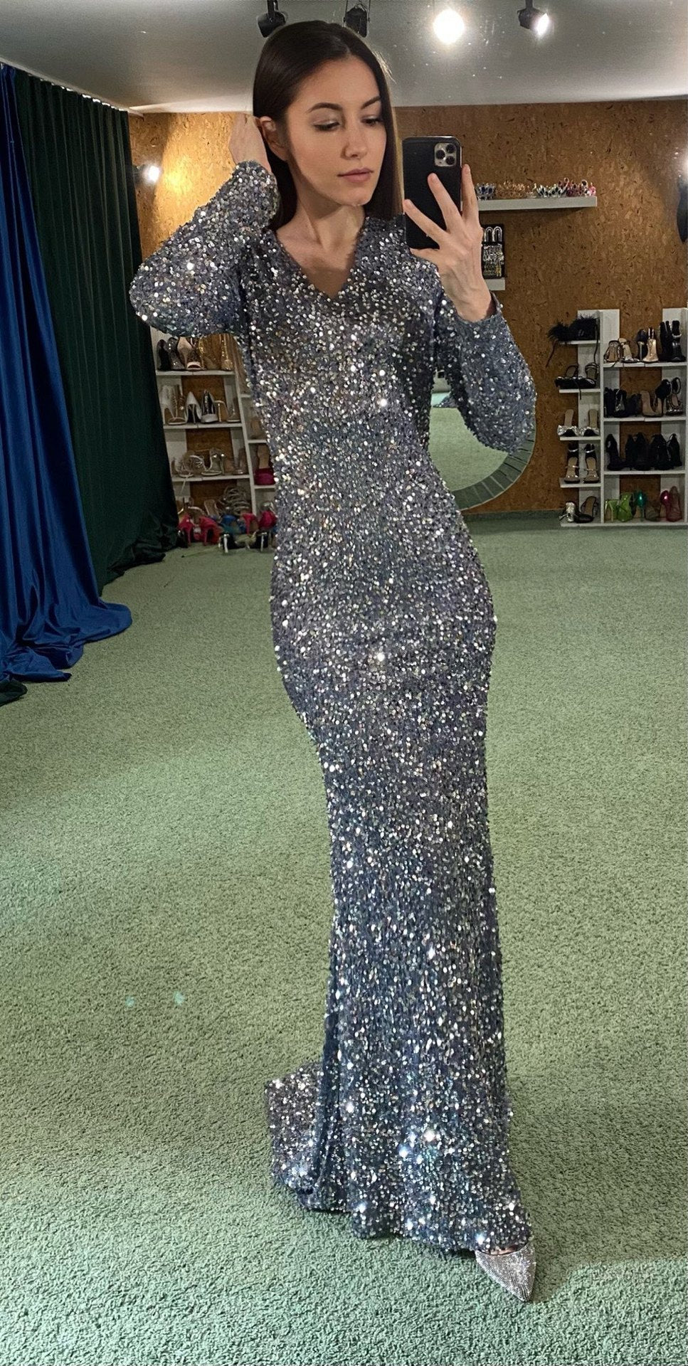 Silver Luster Gown