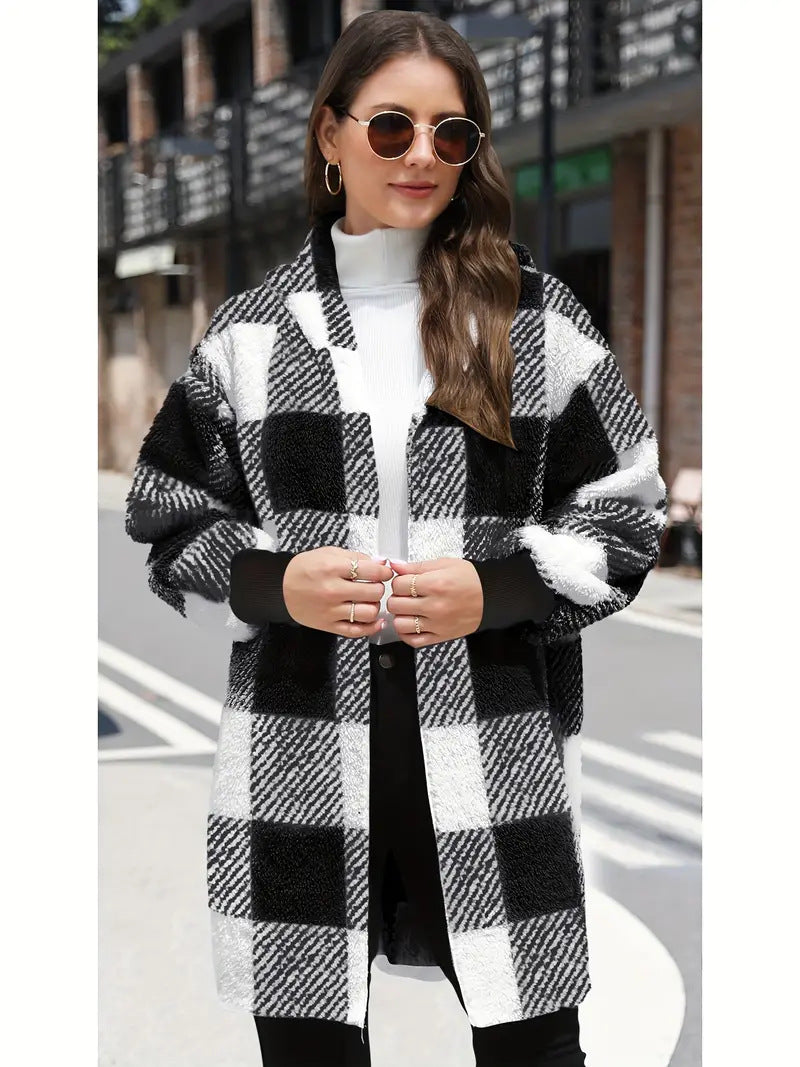 PlaidLuxe Plush Coat