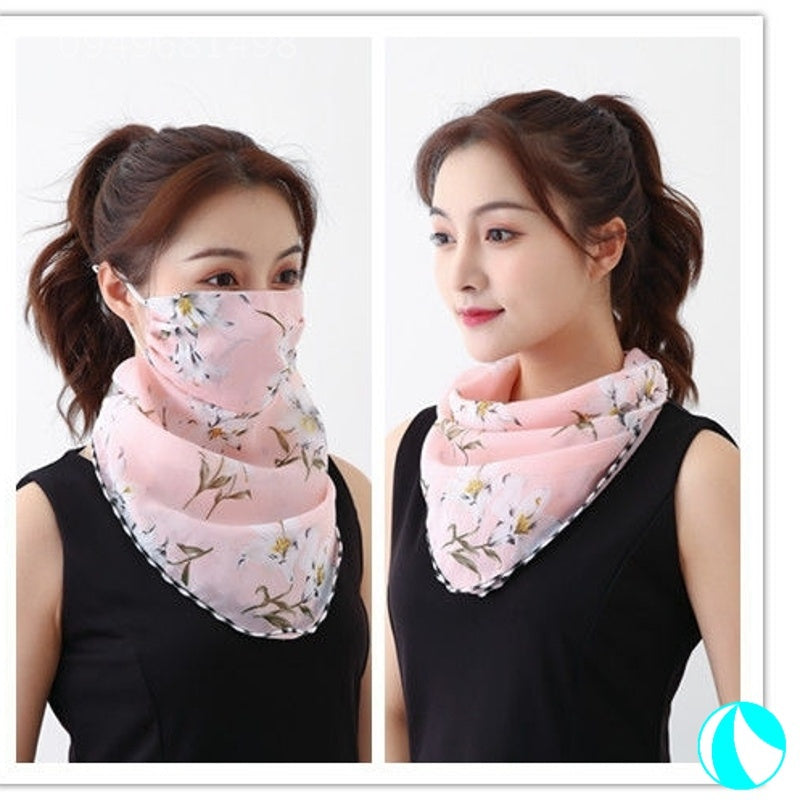 Women's UV protection summer shading silk scarf