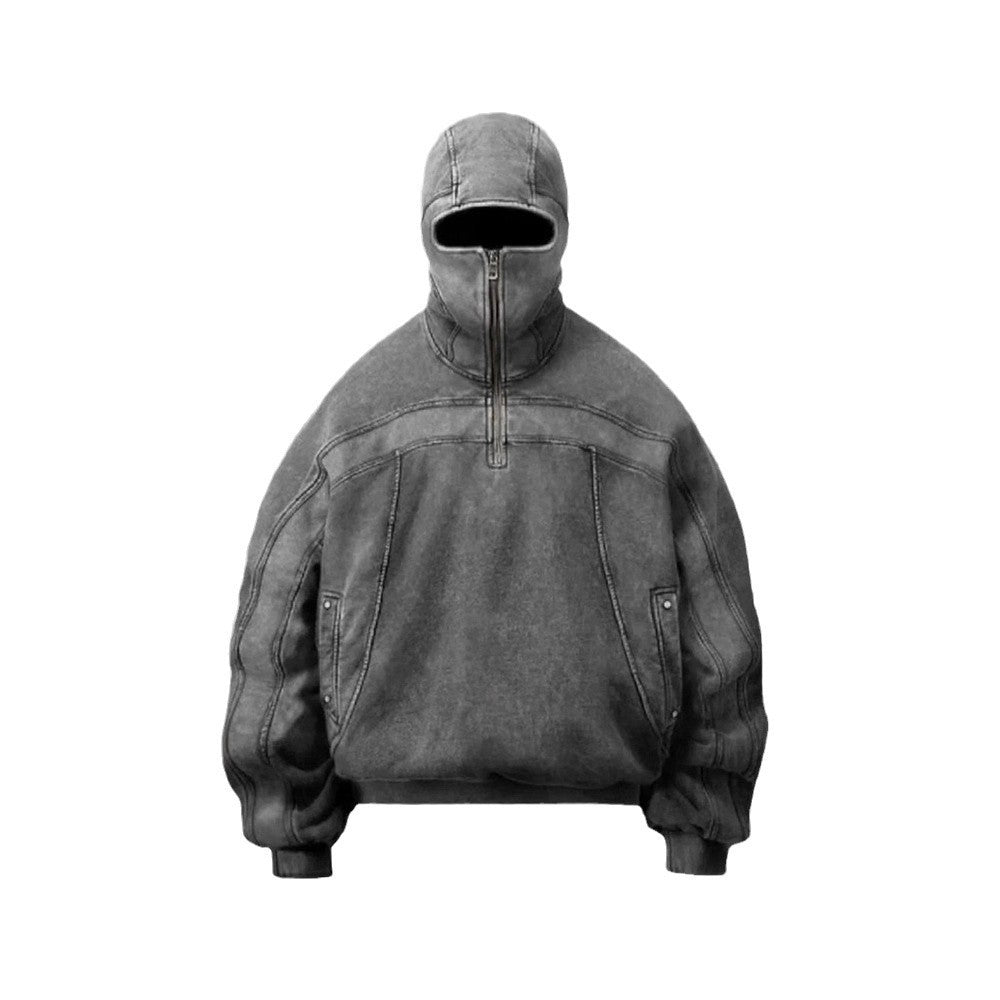 PatchVibe Retro Zipper Sweater