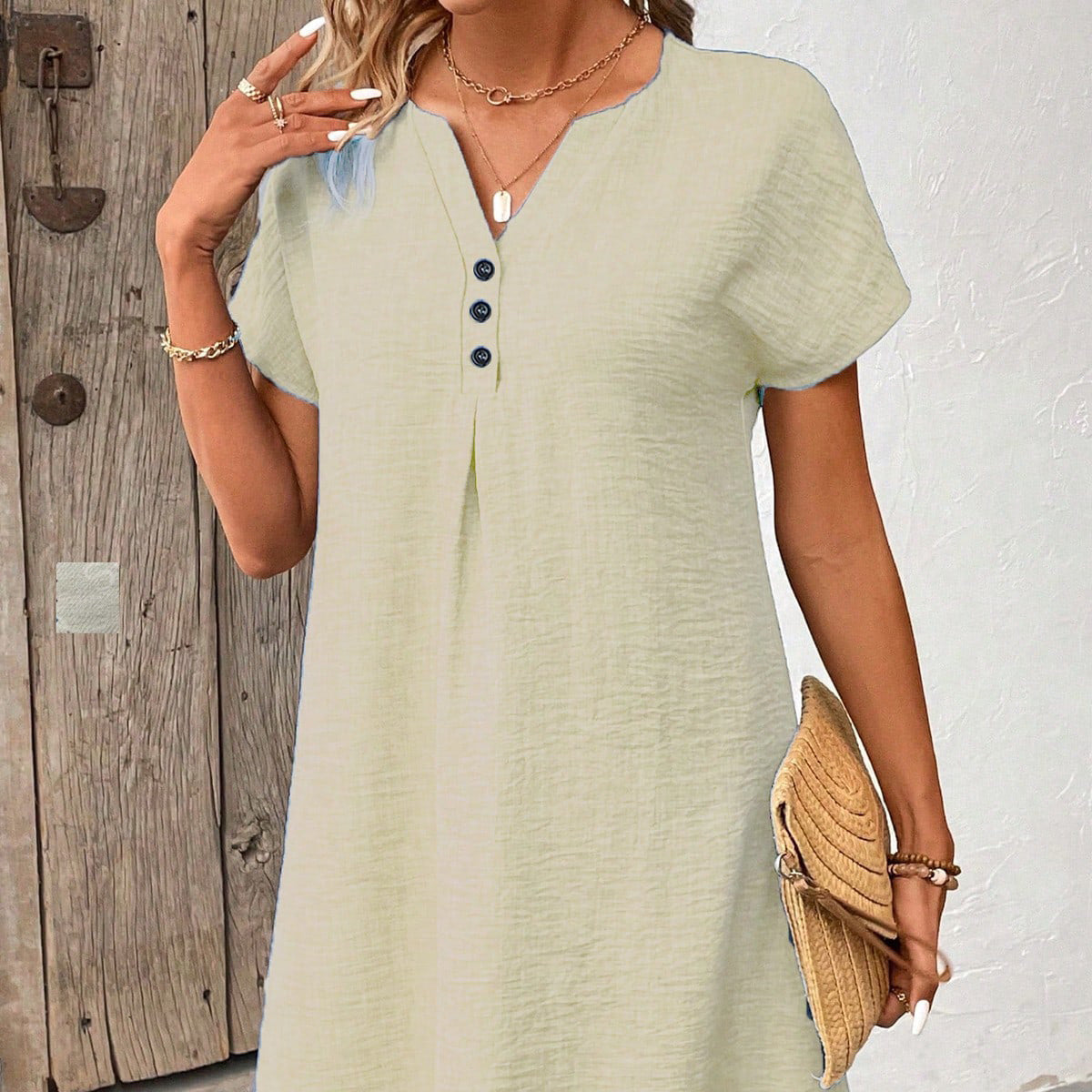 The Mira Button-Down Dress