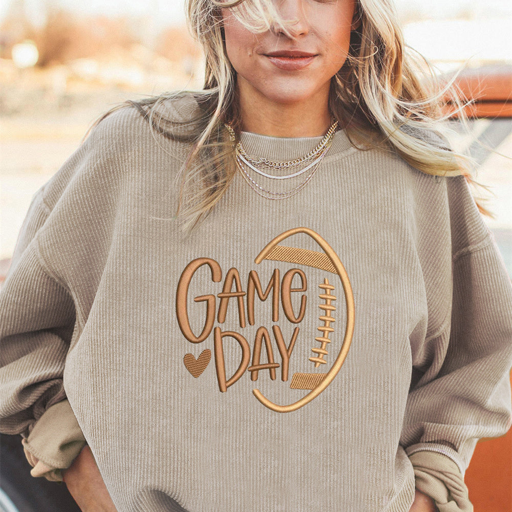 GridIron Luxe Ribbed Sweatshirt