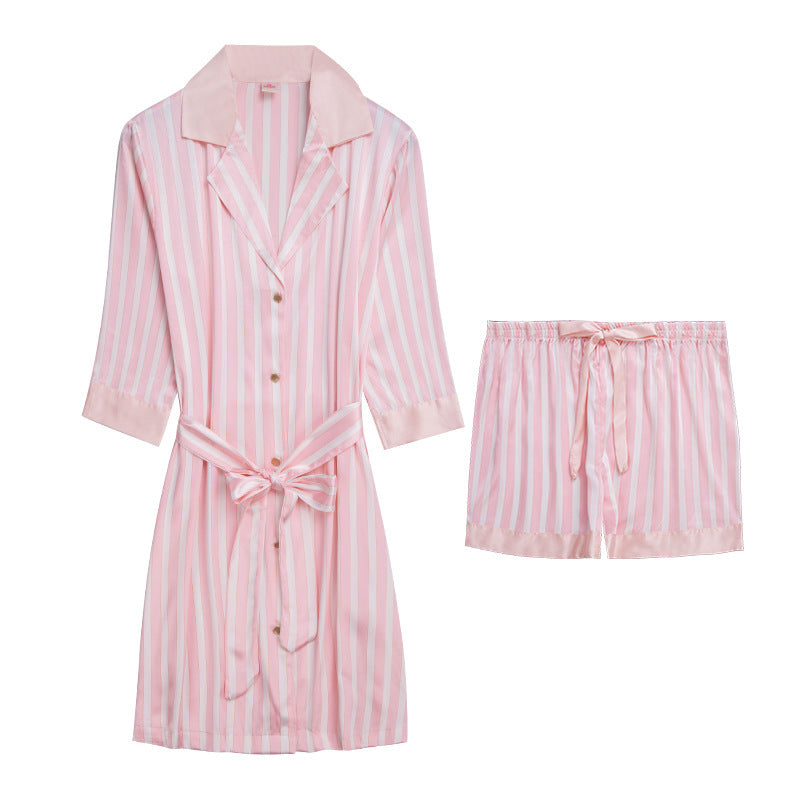Ladies silk pajamas set