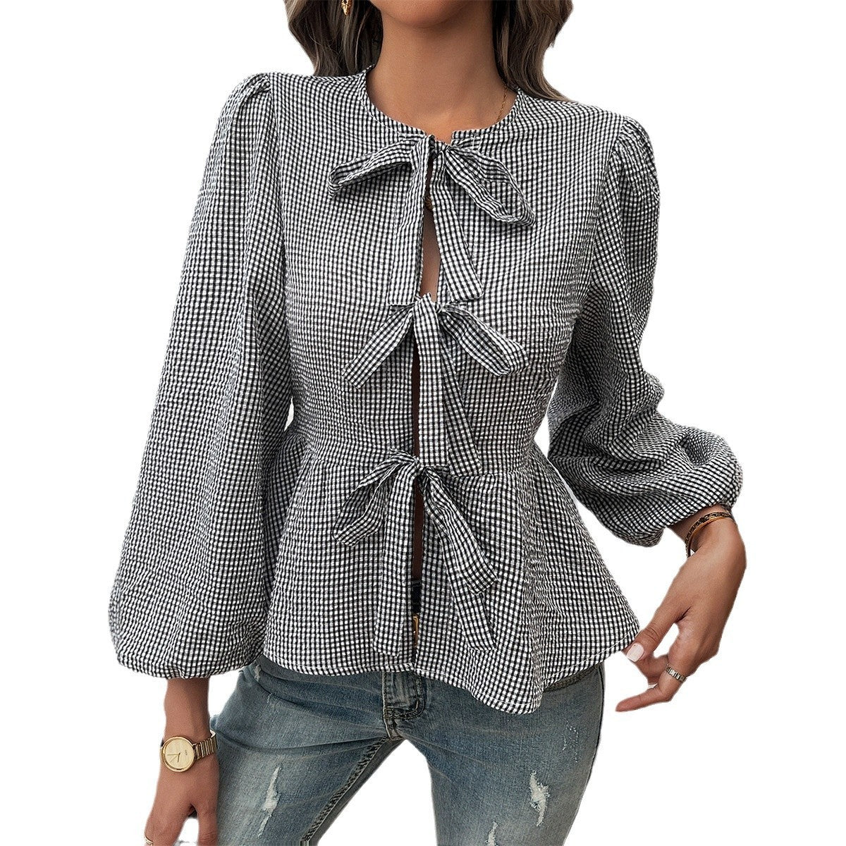 ElanTide Contrast Tie Shirt