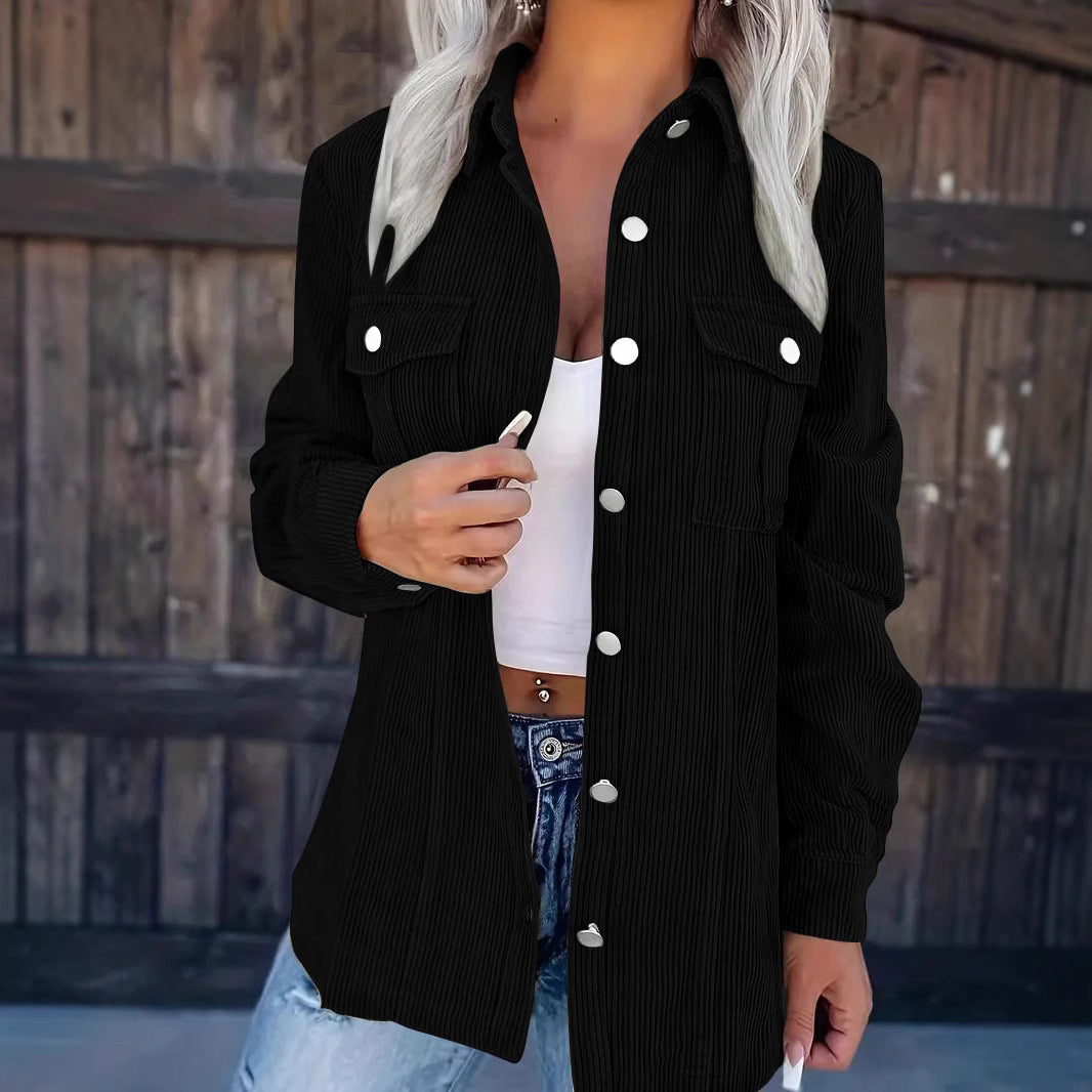 CordyLuxe Lapel Cardigan Coat