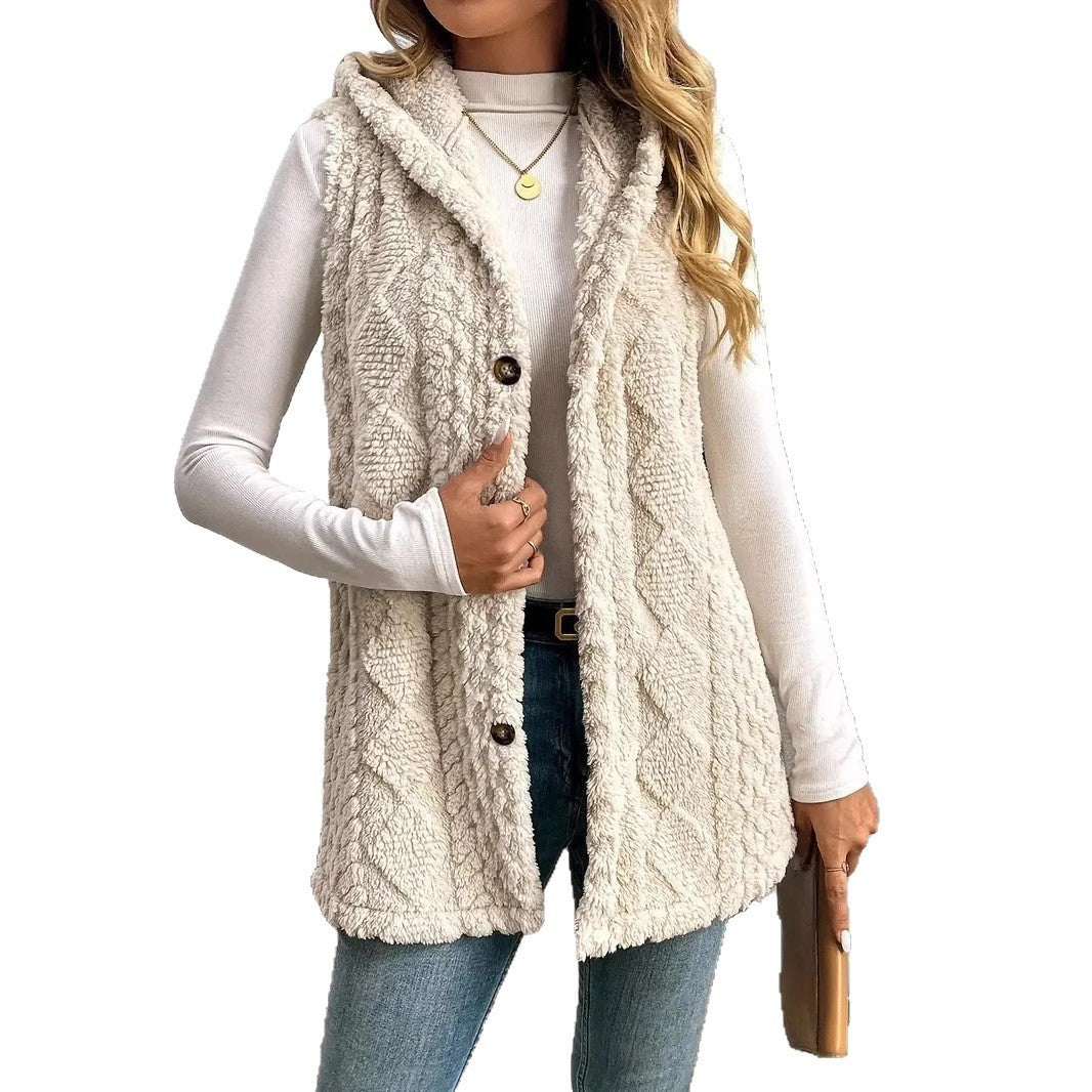 PlushHaven Reversible Hooded Vest